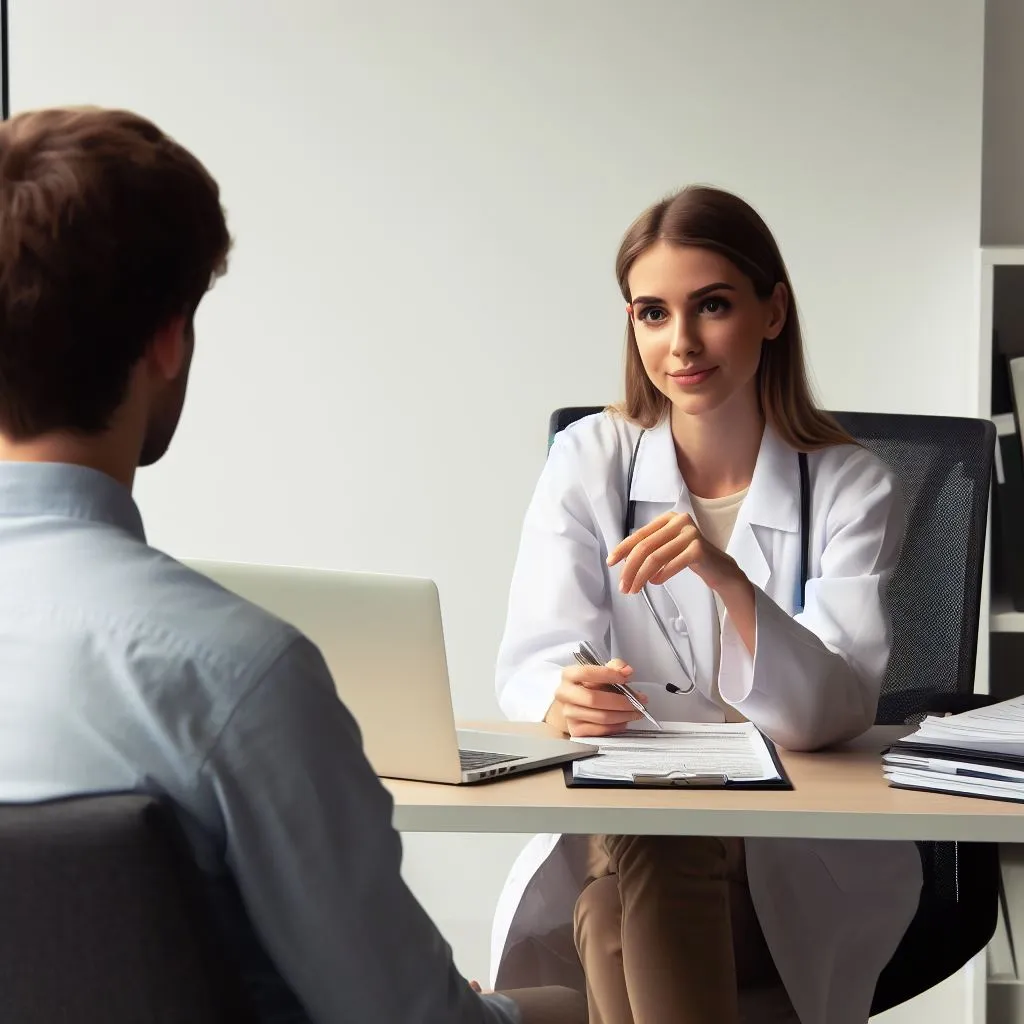 Врач консультирует пациента